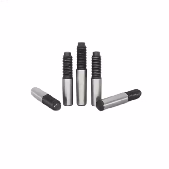 DIN258, ISO8737, pinos cônicos com extremidade roscada