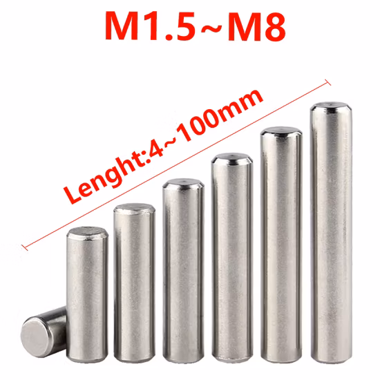 Pino passador cônico de aço inoxidável de moagem de alta precisão